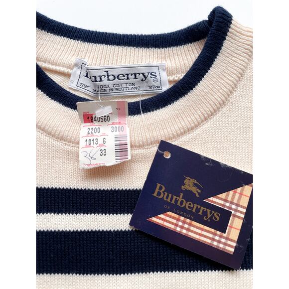 NWT Vintage Burberrys Nautical Crewneck Sweater Size 38" 97cm M/L - Picture 2 of 7